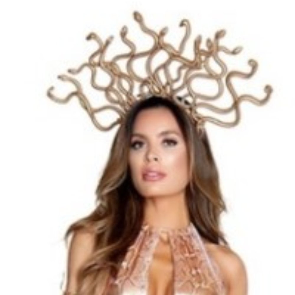 Medusa Serpentine Gold Headband Snake Costume